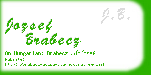 jozsef brabecz business card